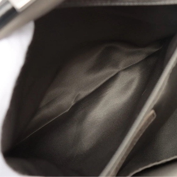 Chanel Lambskin Quilted Sharpei Frame Tote Black Silver Hardware - Picture 9 of 12